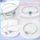 925 Silver Women Bracelet with Charms Pendant DIY Jewelry Make