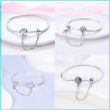 925 Silver Women Bracelet with Charms Pendant DIY Jewelry Make