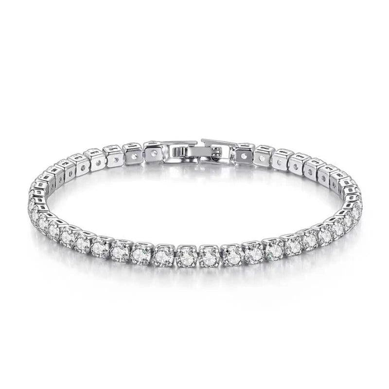 925 Silver Zircon Bangle Bracelet