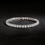 925 Silver Zircon Bangle Bracelet