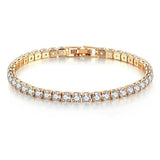 925 Silver Hip Hop Women's Tennis Bracelet CZ Wedding Jewelry Gift