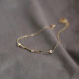 925 Sterling Silver 14K Plated Bracelet for Women Fine Chain Light Bracelet
