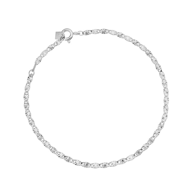 925 Silver Wave Locker Chain Bracelet Wedding Bangle