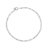 925 Silver Wave Locker Chain Bracelet Wedding Bangle