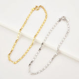 925 Silver Wave Locker Chain Bracelet Wedding Bangle