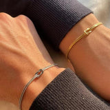 S925 Sterling Silver Couple Bracelet Double-Layered Chain Cross Snake Bone Chain