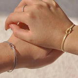 S925 Sterling Silver Couple Bracelet Double-Layered Chain Cross Snake Bone Chain