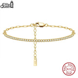 Adjustable Tennis Chain Bracelet S925 Paperclip Chain Bracelet for Women