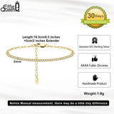 Adjustable Tennis Chain Bracelet S925 Paperclip Chain Bracelet for Women