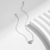 925 Silver Hearts Chain Bracelet Platinum Plated Women Jewelry