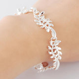 925 Silver Fish Bones Charm Bracelet Women