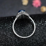 Silver Kyanite Gemstone Rings for Women Wedding Bands Vintage Fine Jewelry