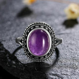 Silver Kyanite Gemstone Rings for Women Wedding Bands Vintage Fine Jewelry