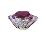 925 Silver Ruby Ring Zircon Finger Rings Jewelry