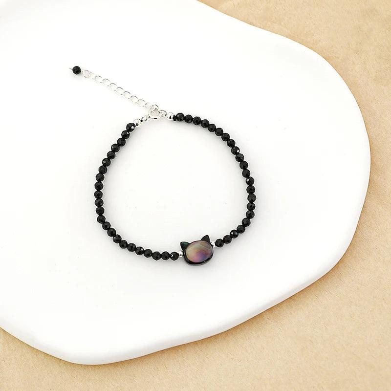 Spinel Shell Cat 925 Sterling Silver Bracelet Party Jewelry Gift