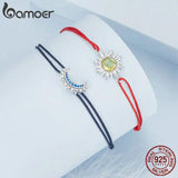 Moon Star Bracelet 925 Sterling Silver for Women Girls