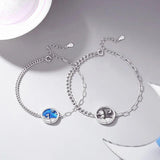 European S925 Sterling silver Prince and Fox Lover Couple Bracelet Chain