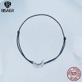 925 Silver Sun & Moon Couples Bracelet Chain Hand Rope - Fine Jewelry Gift