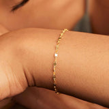 Genuine 925 Sterling Silver 18k Bracelet Chains Women's Jewelry