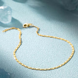 Genuine 925 Sterling Silver 18k Bracelet Chains Women's Jewelry