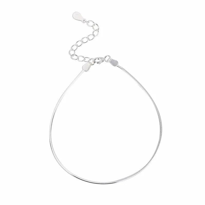 925 Silver Snake Bone Chain Bracelet Women Fine Jewelry
