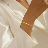925 Silver Layered Bracelet 18k Snake Chain Fine Jewelry