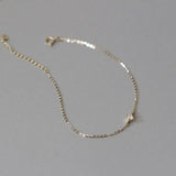 925 Silver Zircon Chain Bracelet Minimalist Jewelry