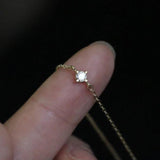 925 Silver Zircon Chain Bracelet Minimalist Jewelry