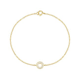 925 Silver Circle CZ Bracelet Women Xmas Party Jewelry