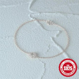925 Silver Circle CZ Bracelet Women Xmas Party Jewelry