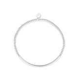 925 Silver Elastic Beads Bracelets Stackable Fine Jewelry Women