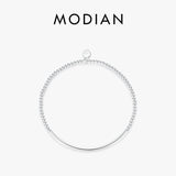 925 Silver Elastic Beads Bracelets Stackable Fine Jewelry Women