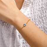Sterling Silver Sky Sapphire Bracelet Minimalist Design Fine Jewelry