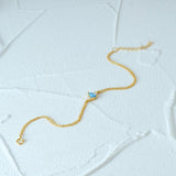 Sterling Silver Sky Sapphire Bracelet Minimalist Design Fine Jewelry