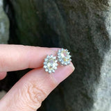 5*3MM Citrine Stud Earrings 925 Silver Vintage Gift Jewelry