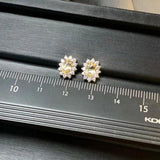 5*3MM Citrine Stud Earrings 925 Silver Vintage Gift Jewelry