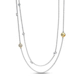 925 Silver Two-tone Sun Crystal Ring Earring