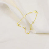 S925 Sterling Silver Bralelets For Women Minimalist Lucky Flower Zircon