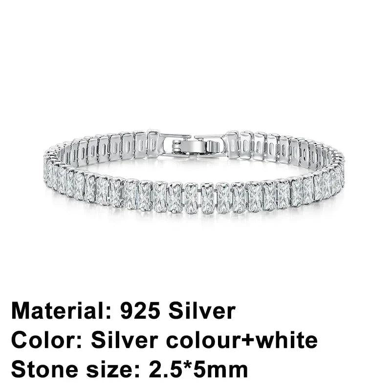 925 Silver Zircon Bracelet Women's Engagement Gift