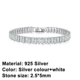 925 Silver Zircon Bracelet Women's Engagement Gift