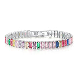 925 Silver Zircon Bracelet Women's Engagement Gift