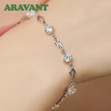 925 Silver Zircon Bracelet Chains Charm Jewelry