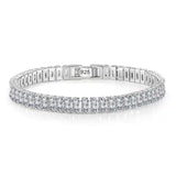 3/3.5/4/5mm Moissanite Bracelet S925 Sterling Silver Wedding Party Jewelry