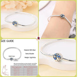 925 Silver Butterfly Safety Chain Bracelet Evil Eye Flower Clasp Bangle