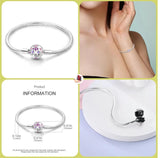 925 Silver Butterfly Safety Chain Bracelet Evil Eye Flower Clasp Bangle