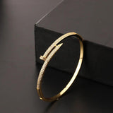 Luxury Zircon Nail Opening Women's Bracelet