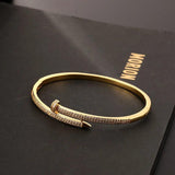 Luxury Zircon Nail Opening Women's Bracelet