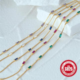 Y2K Zircon Ins Chain Silver Bracelet Jewelry