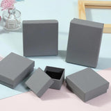 5pcs Gray Pink Jewelry Set Gift Boxes With Sponge Inside