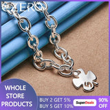 925 Silver Lucky Number 5 Pendant Necklace Wedding Party Charm Jewelry